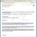 E-mail fraudulento a distribuir um documento fraudulento do Microsoft Office (exemplo 3)