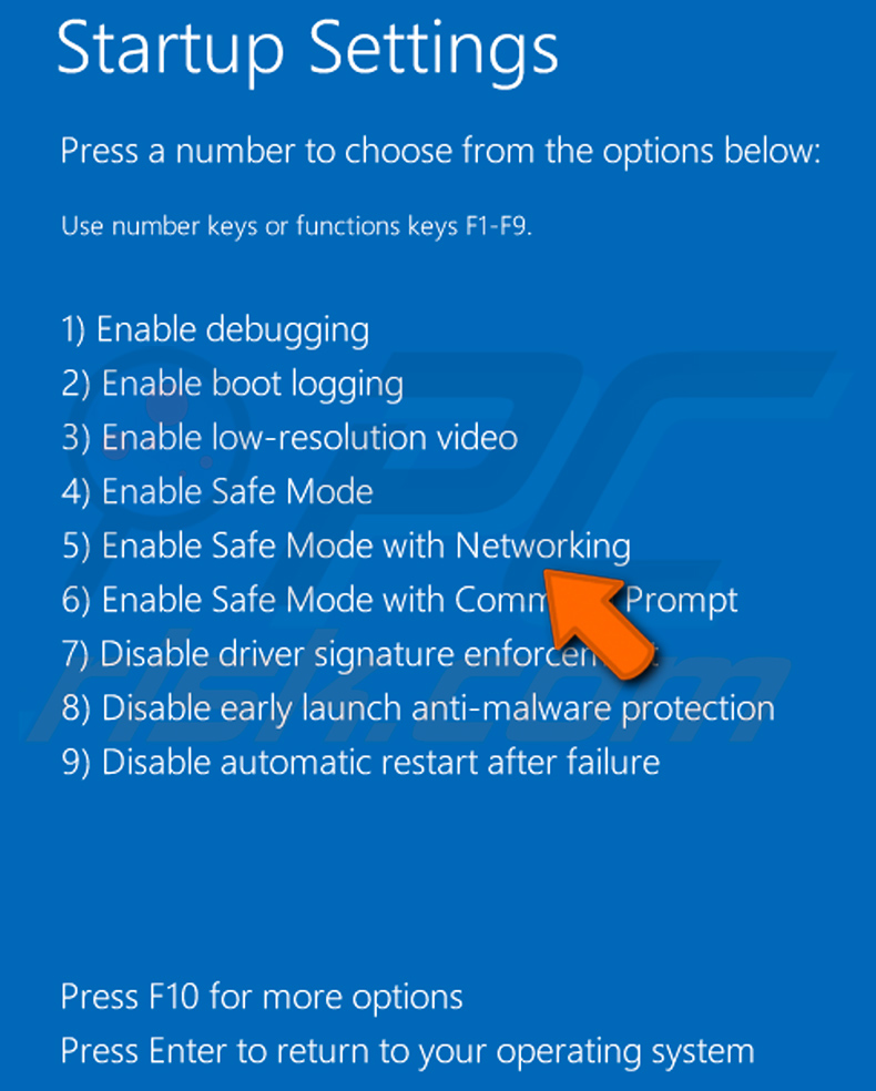 Executar o Windows 8 no modo de segurança com rede