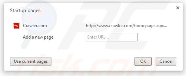 Remova crawler.com da página inicial do Google Chrome