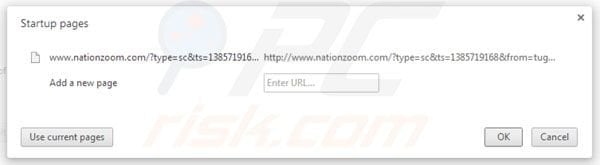 Remover o vírus Nationzoom.com da página inicial do Google Chrome