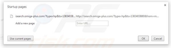Remover Omiga plus da página inicial do Google Chrome