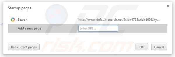 Remova default-search.net da página inicial do Google Chrome