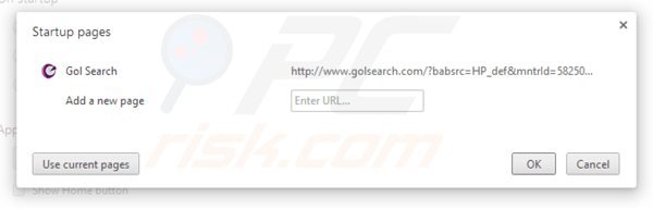 Remova GolSearch.com da página inicial do Google Chrome