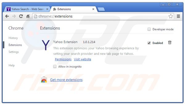Remova KeepMySettingsX das extensões do Google Chrome