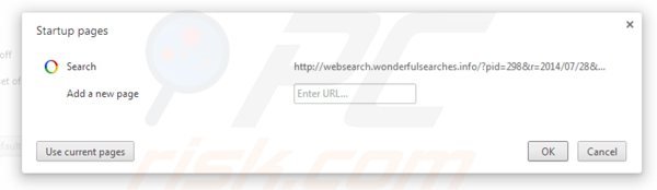 Removendo websearch.wonderfulsearches.info da página inicial do Google Chrome