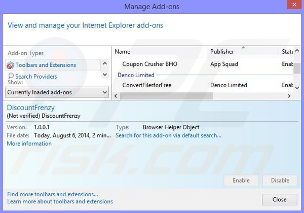 Removendo os anúncios Video Dimmer do Internet Explorer passo 2