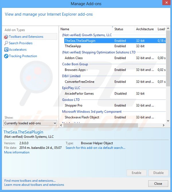 Removendo o adware relacionado a LookThisUp do Internet Explorer passo 2