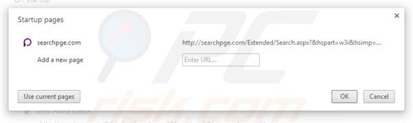 Removendo searchpge.com da página inicial do Google Chrome