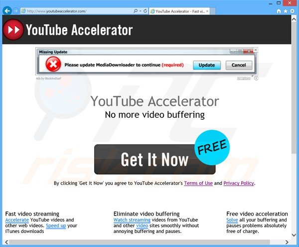 Adware YouTube Accelerator