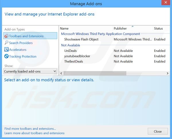 Removendo os anúncios System Notifier do Internet Explorer passo 2