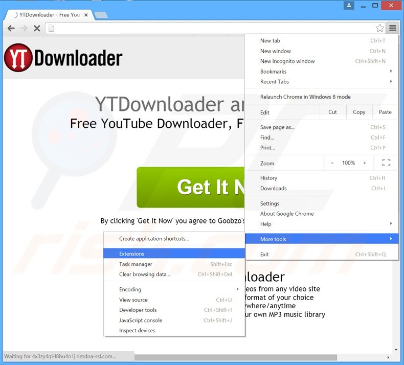 Removendo os anúncios YTDownloader do Google Chrome passo 1