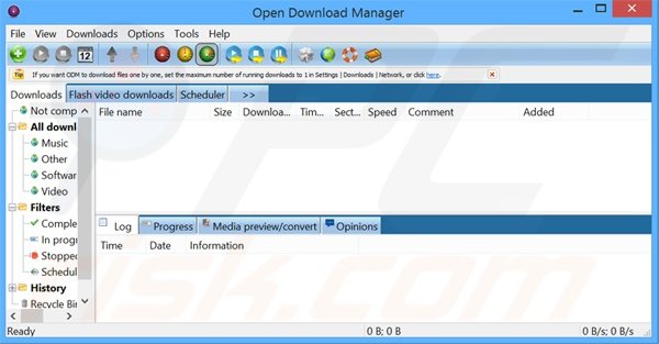 Aplicação Open Download Manager