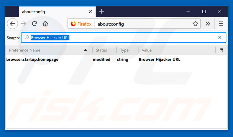 Removendo o sequestrador de navegador do motor de pesquisa inicial do Mozilla Firefox