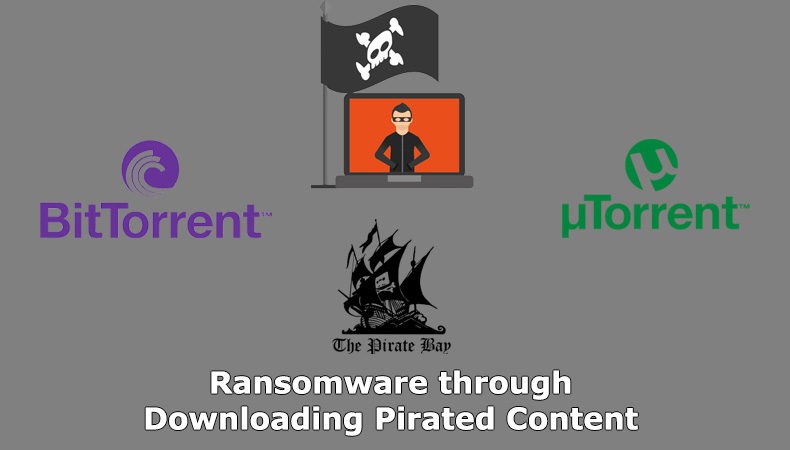 Ransomware através do descarregamento de conteúdo pirata