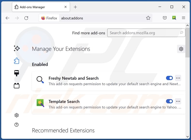 Remoção das extensões do Mozilla Firefox relacionadas com o mobilisearch.com