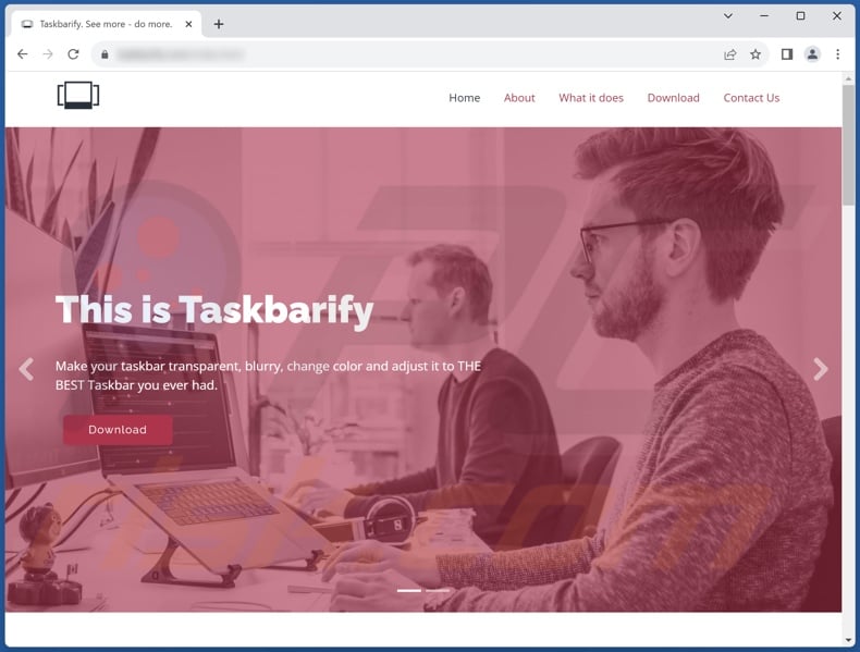 Site usado para promover a API Taskbarify