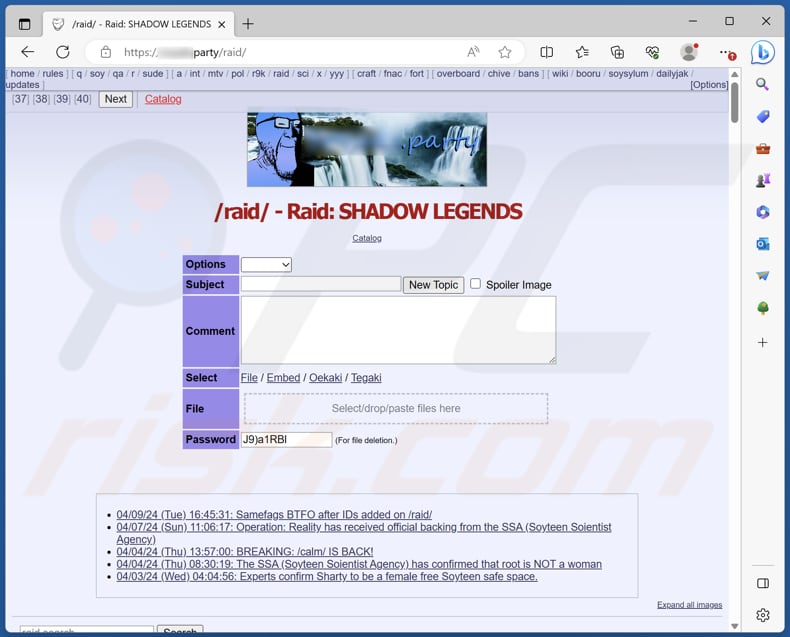 Site do ransomware HWABAG