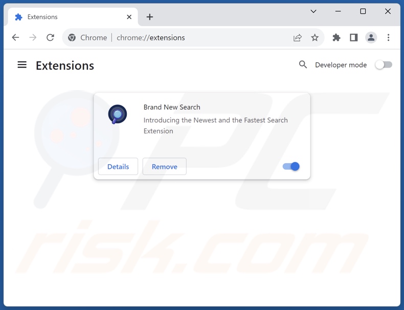 Remover extensões do Google Chrome relacionadas com brandnewsearch.com