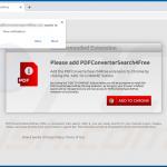 Site usado para promover o sequestrador de navegador de PDFConverterSearch4Free (Chrome)