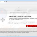 Site usado para promover o sequestrador de navegador ConverterSearchPlus (Google Chrome) 1