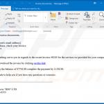 Spam e-mail utilizado para distribuir o malware de Cobalt Strike que injecta FickerStealer no sistema (amostra 1)