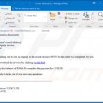 Spam e-mail utilizado para distribuir o malware de Cobalt Strike que injecta FickerStealer no sistema (amostra 4)