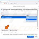 Desactivar notificações de navegador no navegador web Mozilla Firefox (Android)