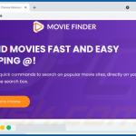 Website utilizado para promover o sequestrador de navegador Movie Finder