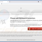 página de descarregamento fraudulento do sequestrador do navegador mysearchconverters
