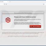 Website utilizado para promover SearchHDConverter sequestrador de navegador 2