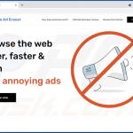 Website que promove o adware Ultimate Ad Eraser (exemplo 1)