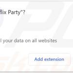Cookie stuffing browser extension para várias permissões (Netflix Party)