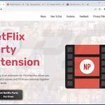 Site que promove cookie stuffing browser extension (Netflix Party) 1