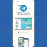Página falsa promovendo a aplicação Telegram Trojanizada
