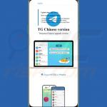 Página falsa promovendo a aplicação Telegram Trojanizada