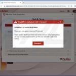 Site de MacOS Is Infected - Virus Found Notification Scam 1