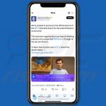 Publicação (tweet) que promove o esquema fraudulento Ethereum (ETH) Reward Program 1