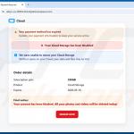 Cloud Subscription Paused página falsa de aviso na nuvem