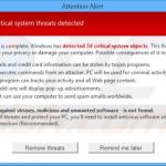 Security Defender a gerar mensagens de aviso de segurança falsas exemplo 4