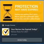 Notificação do navegador spam exibida por um site duvidoso (exemplo 1)