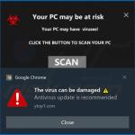 Notificação do navegador spam exibida por um site duvidoso (exemplo 2)