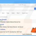 Adware WebSearcher a gerar resultados de pesquisa de anúncios na Internet