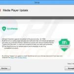 Instalador do software gratuito fraudulento a agregar o malware ByteFence