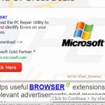 eFast Browser a gerar anúncios pop-up intrusivos (exemplo 1)