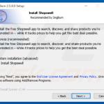 Instalador fraudulento usado para distribuir o software Shopswell (exemplo 1)