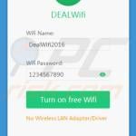 Aplicação DealWifi sequestradora de navegador fraudulenta