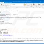 E-mail fraudulento a distribuir um documento fraudulento do Microsoft Office (exemplo 1)
