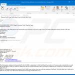 E-mail fraudulento a distribuir um documento fraudulento do Microsoft Office (exemplo 1)