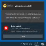  pop-up da fraude Norton Subscription Has Expired Today promovida via notificações de navegador (exemplo 4)