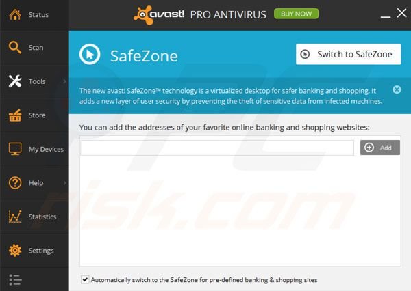 Zona segura avast! Pro Antivírus 2014